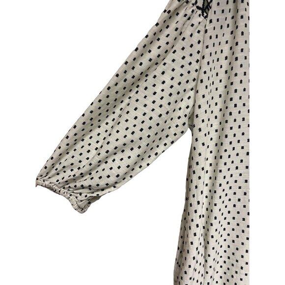 Knox Rose Polka Dot Ruffle Sheath Dress Boho Viscose Blend Women's Size Medium - Picture 2 of 7